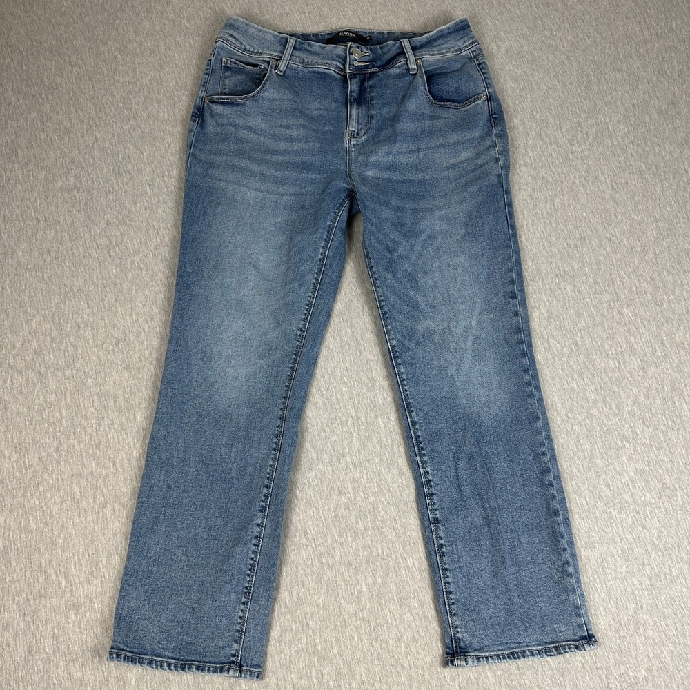 HUDSON Los Angeles Womens Size 12 Straight Leg Jeans Medium Wash Denim
